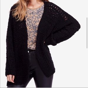 FREE PEOPLE Saturday Morning Cardigan in Black - XS/S